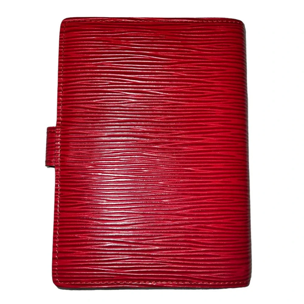 Louis Vuitton Red Epi Small Ring Agenda Cover